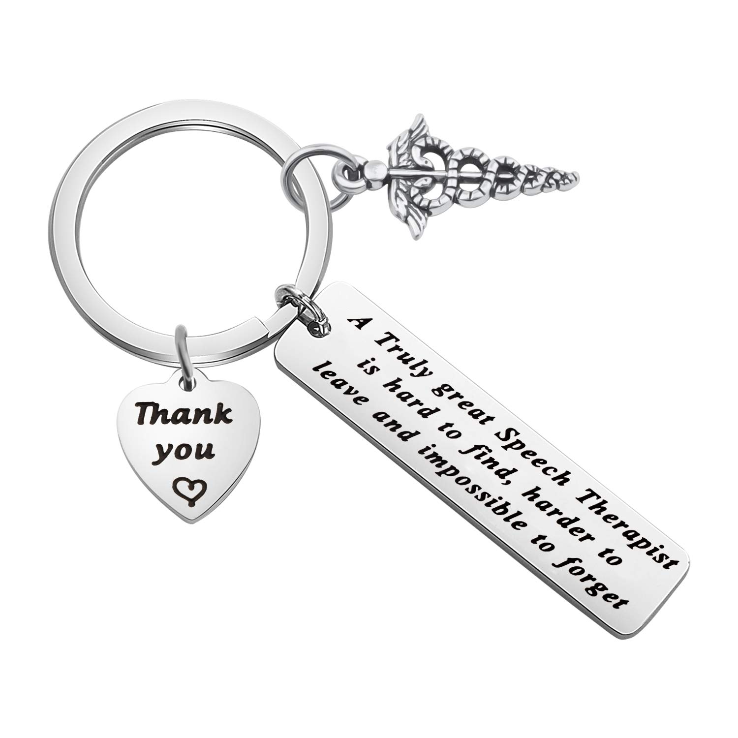 ENSIANTH Speech Therapist Keychain A Truly Great Speech Therapist is Hard to Find Keychin Speech Therapist Graduation Gift (Speech T key)