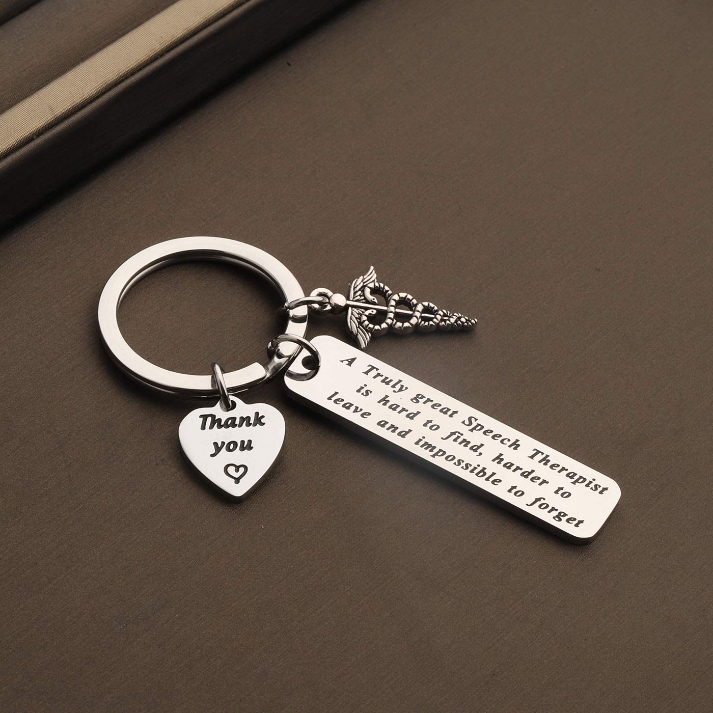 ENSIANTH Speech Therapist Keychain A Truly Great Speech Therapist is Hard to Find Keychin Speech Therapist Graduation Gift (Speech T key)