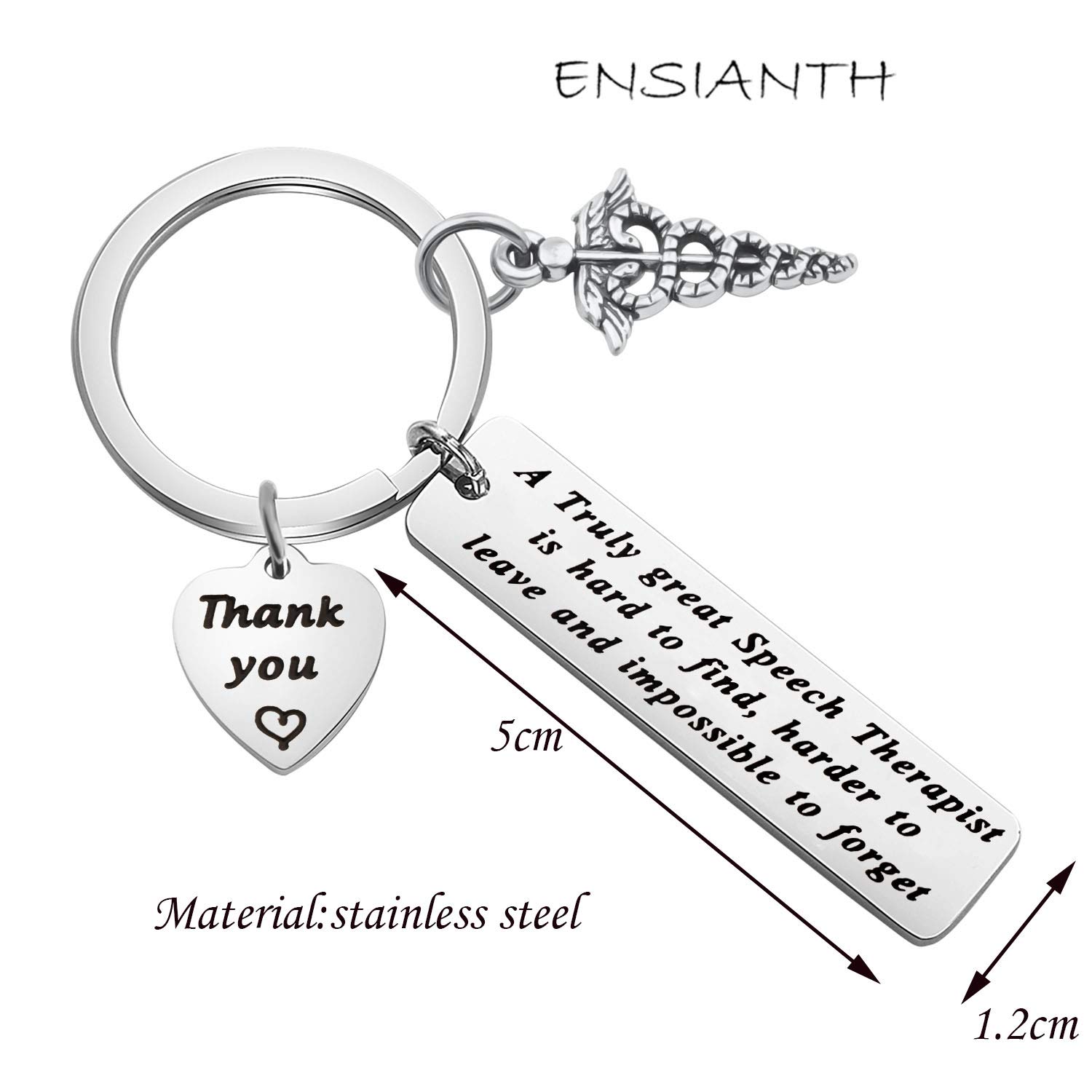 ENSIANTH Speech Therapist Keychain A Truly Great Speech Therapist is Hard to Find Keychin Speech Therapist Graduation Gift (Speech T key)