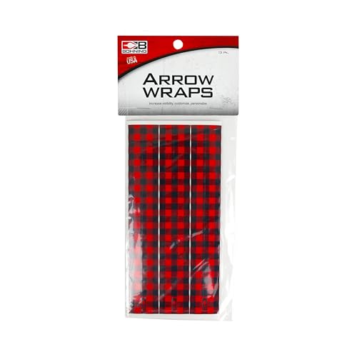 Bohning 7" Traditional Arrow Wraps, Standard, Red Flannel