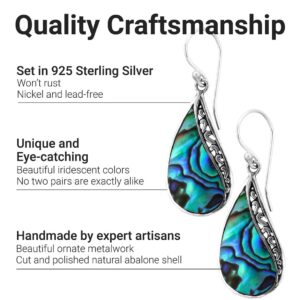 Shop LC Abalone Shell 925 Sterling Silver Dangle Drop Earrings Beach Fashion Jewelry Gifts for Women Birthday Gifts