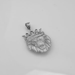 LA BLINGZ Sterling Silver Lion King Pendant (Large - 1.75")