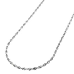 ARGENTO REALE| 925 Sterling Silver Adjustable Bolo Rope Chain Necklace| 1.5MM Sterling Silver Rope Chain Necklace |Bolo Necklace|Adjustable Necklace| Adjusts Up To 24 Inches