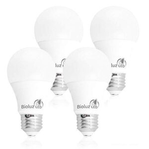 bioluz led 40/60/100w replacement 3-way a19 led light bulb 3000k soft white color (4-pack)