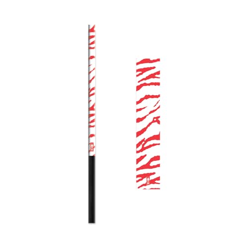 Bohning 7" Tiger Print Arrow Wraps, Standard, White & Red Tiger