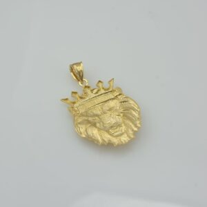 LA BLINGZ 14K Yellow Gold Lion King Pendant (S/M/L/XL) (Extra Large)