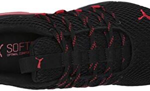 PUMA Mens Axelion Cross Trainer, SPARK PUMA Mens Black-High Risk Red, 10.5