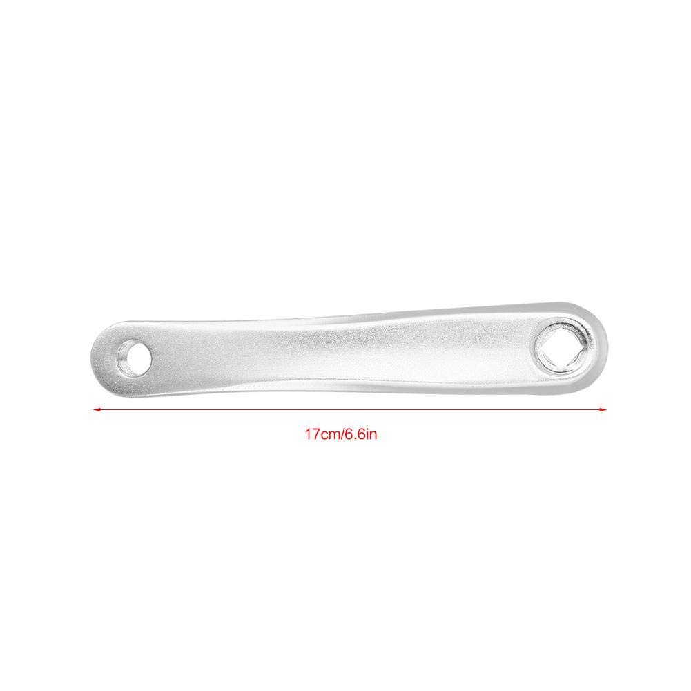 Bnineteenteam Bike Crank Arm,Aluminum Alloy Left Single Chain Crank Arm 170mm Left Crank Arm for Bike Replacement Accessory(Silver-)