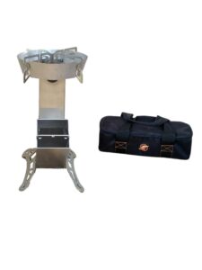 spitfire rocket stove patrol, camp rocket stove wood burning portable stove w/travel case, collapsible backpacking wood stove, rocket camp stove, outdoor cooking stove estufa de leña para cocinar