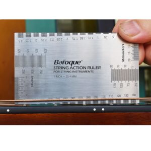 String Action Ruler Gauge,Guitar Repairing Tool for Luthier,Fit for Guitar,Ukulele,Bass,Banjo,Mandolin