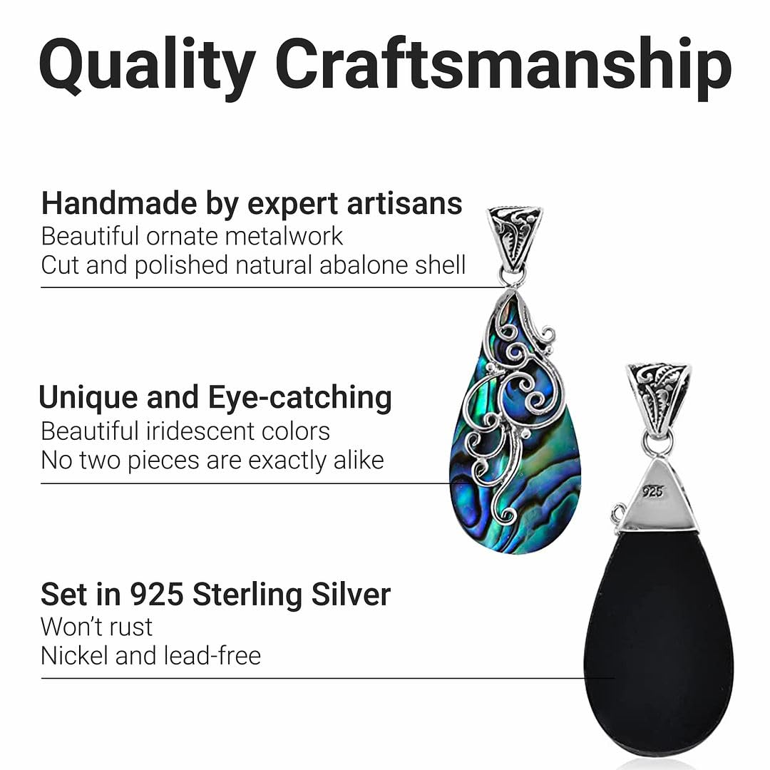 Shop LC Abalone Shell 925 Sterling Silver Fashion Pendant Jewelry Gifts for Women Birthday Gifts