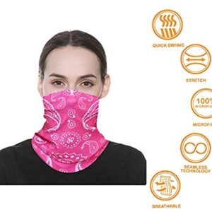 Cutewing Paisley Headband Bandanas Magic Headwrap Elastic Seamless Neck Gaiter Balaclava UV Resistence Sport Headwear for Yoga Hiking Riding(12PCS)