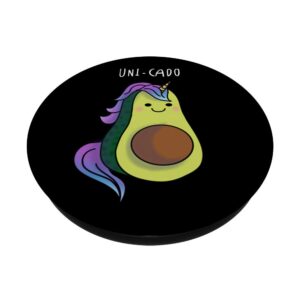 Uni Cado Unicorn Avocado Womens Vegan Avo Lover Gift PopSockets Swappable PopGrip