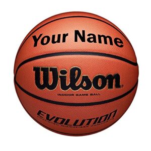 wilson customized personalized evolution basketball indoor game ball