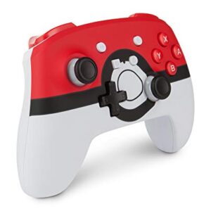 PowerA Enhanced Wireless Controller for Nintendo Switch: Pokemon Poke Ball Red - Nintendo Switch, Nintendo Switch Lite, Gamepad, game controller, Bluetooth controller, AA Battery