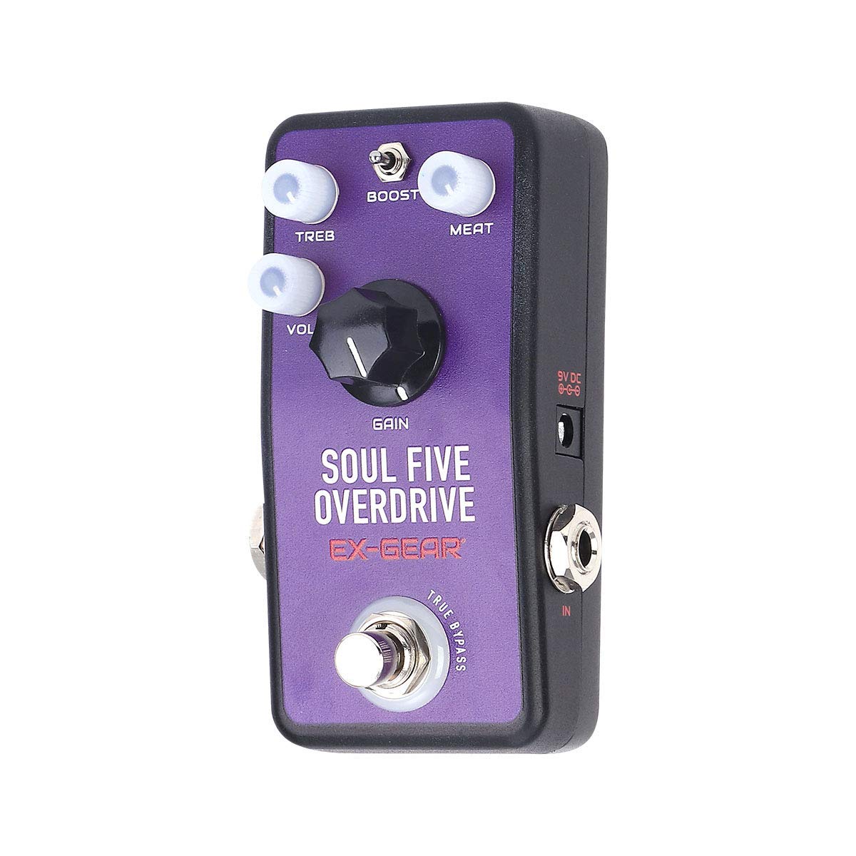 Soul Five Overdrive Guitar Pedal used for Rock, Fusion, Jazz and Blues.