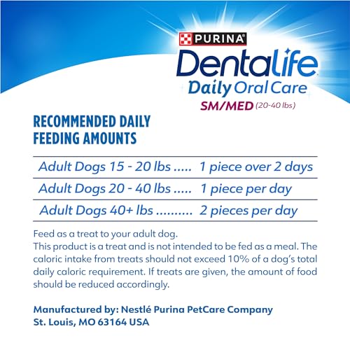 Dentalife DentaLife Made in USA Facilities Small/Medium Dog Dental Chews, Daily - (2) 47 ct. Pouches