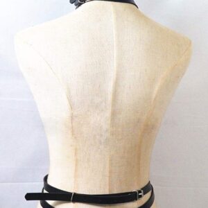 Women Leather Body Chest Harness Waist Belt Straps Suspenders Punk Adjustable (QS026)