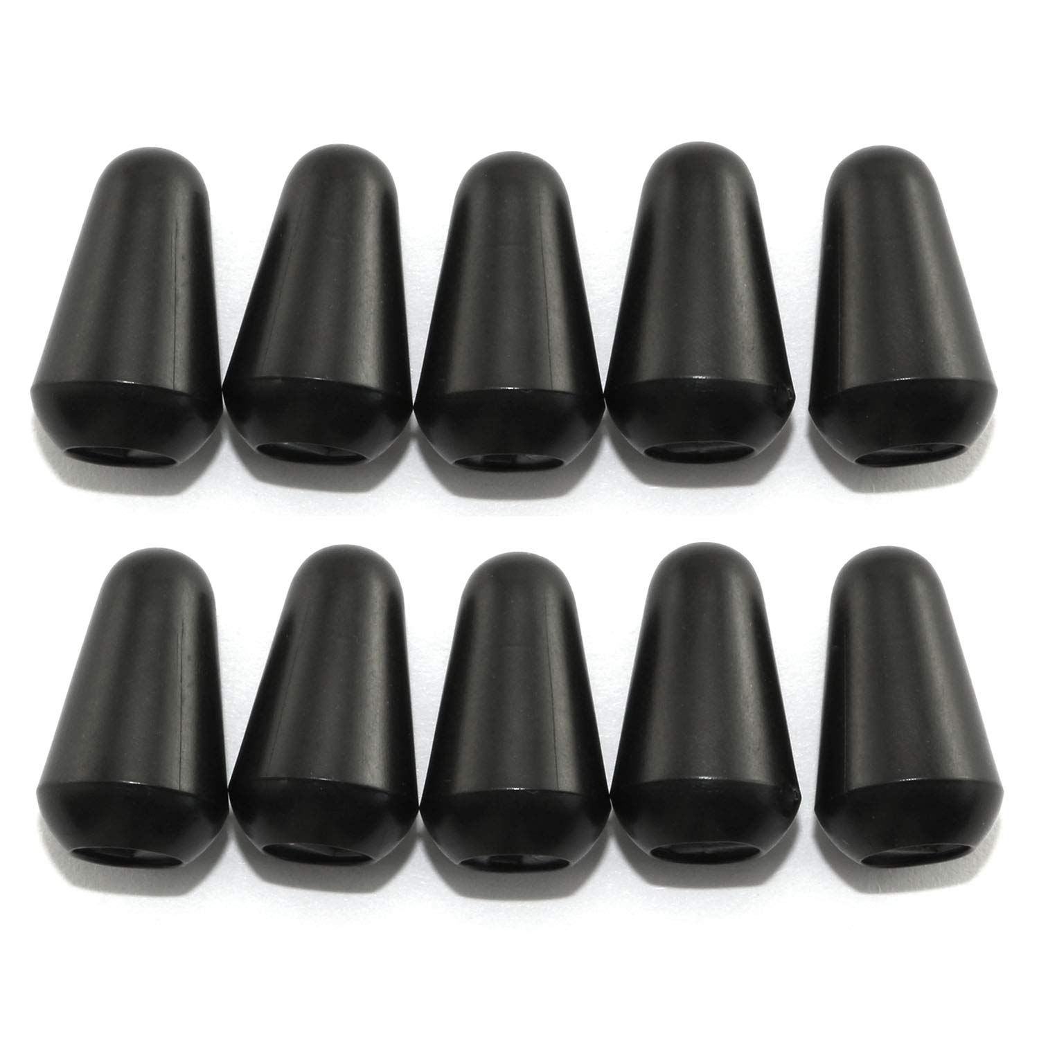 RuiLing 10pcs M3.5 Plastic 3 Way Toggle Switch Knob Tip Caps for Electric Guitar Parts Accessories Switch Cap Black