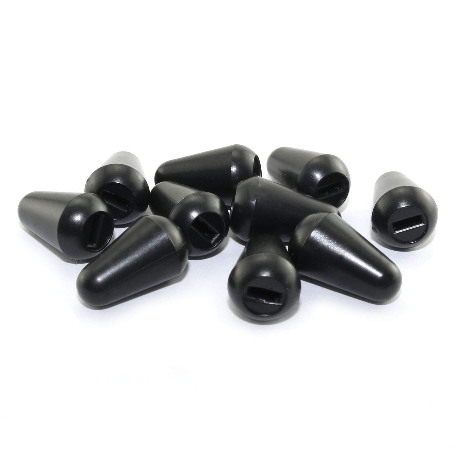 RuiLing 10pcs M3.5 Plastic 3 Way Toggle Switch Knob Tip Caps for Electric Guitar Parts Accessories Switch Cap Black