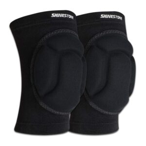 shinestone knee protector, protective knee pads, thick sponge knee pads protector high elastic anti-slip collision avoidance knee sleeves for basketball and more sports. (1 pair) (08-knee pads,medium)