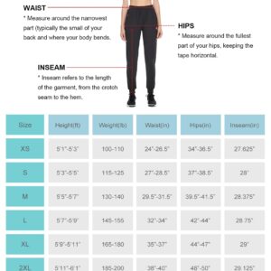 BALEAF Hiking Pants Women Joggers Workout Athletic Lightweight Running Travel Track Pants Quick Dry 2 Zipper Pockets Black L