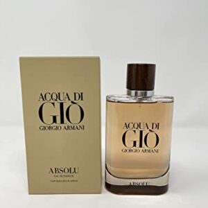 GIORGIO ARMANI Acqua Di Gio Absolu for Men Eau De Parfum Spray, Woody Aromatic, 4.2 Oz