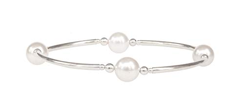 Made As Intended Smaller Bead White Pearl Blessing Bracelet