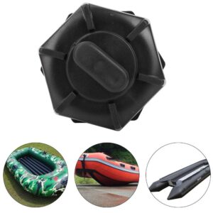 Single Matte Black PVC Drain Valve Long Service Life Easy to Use Plastic Drain Valve for Inflatable Boats Fishing Boat Kayak Accessory