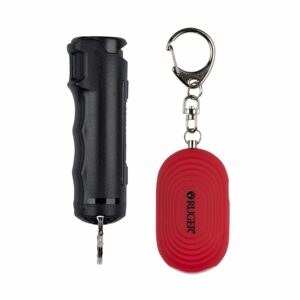 sabre red ruger pepper gel and personal alarm safety kit, maximum police strength keychain pepper gel with 12-foot (4m) range and attention grabbing 130db personal alarm with bright led light