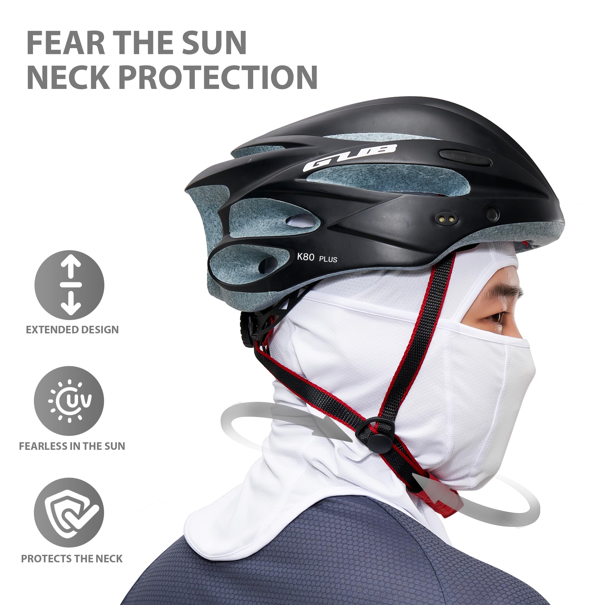 LONGLONG Balaclava Face Mask- 2 Pcs Sun Protection Mask Dustproof, Breathable Summer Full Face Cover for Motorcycle, Cycling