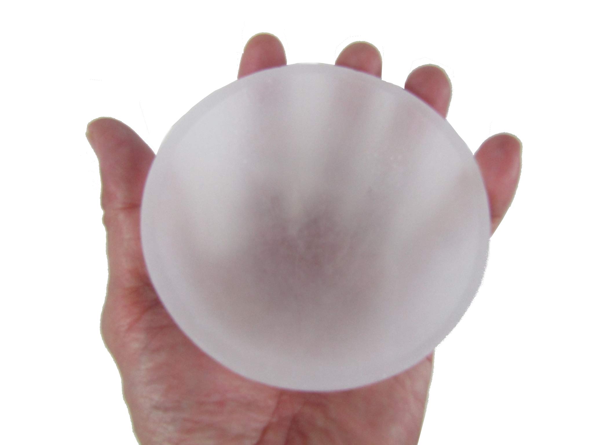 CircuitOffice Carved Selenite Bowl (3.5-4"), Cleanse and Charge Crystals Or Gemstones, for Healing, Metaphysical, Meditation, Wicca, Decoration or Gift