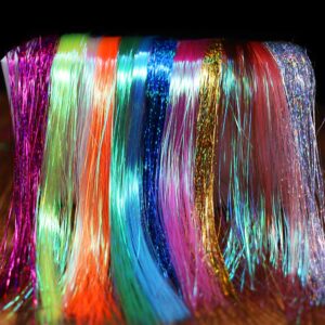 Fly Tying Materials 12 Colors Krystal Flash Ripple Flashabou Flies Fishing Lure Making Supplie