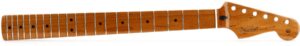 fender stratocaster neck, roasted maple, modern c, 21 narrow tall frets