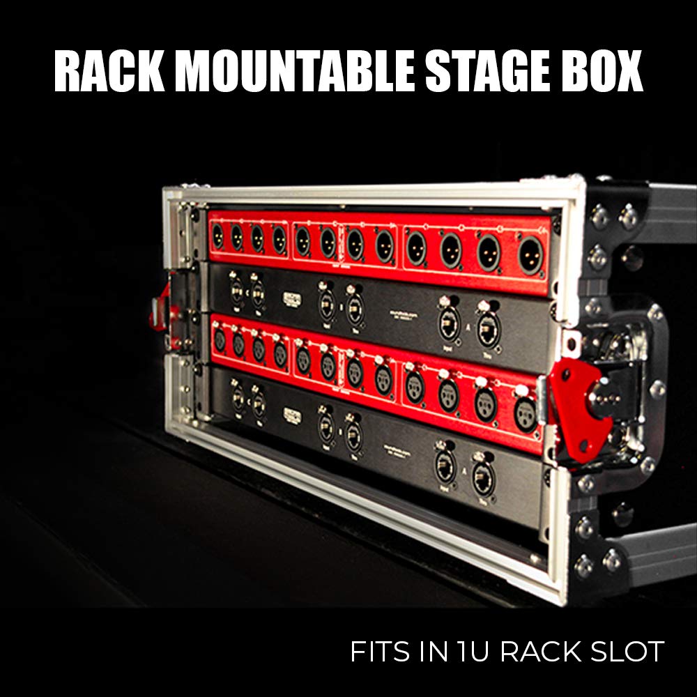 CAT Rack Male - Male XLR Stage Box with Audio Over Shielded CAT Cable. Send 12 Channels of Audio, DMX, Clear-Com or AES.