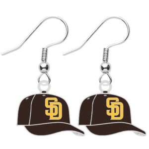 padres earrings - pierced