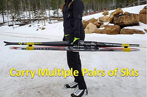 MagSkiTie - 3 Pair- Cross Country Ski Tie Strap Magnetic Nordic Ski Tie Skate Ski Tie Classic Ski Tie Ski Clip Ski Holder The Best Nordic Ski Tie Solution No More Falling Skisi