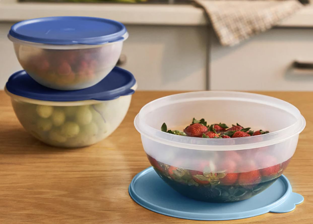 Tupperware Plastic Wonderlier Bowl Set 3