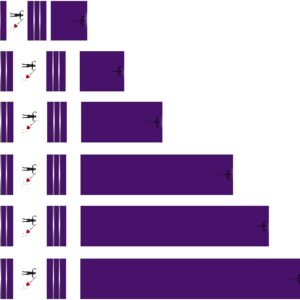 White Water Archery Non-Laminated Blackbeard's Purple Flag Pirate Traditional Arrow Wraps 15 Pc Choose Length Width (4, 1)