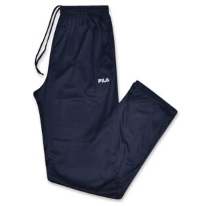 Fila Big and Tall Open Bottom Track Pants – Lightweight Performance Track Pants Navy