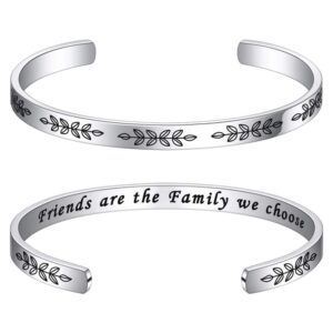 friends are family we choose bracelet - friendship bracelet christmas jewelry for friend, long distance friendship gifts for women friend female her bff birthday, mothers day present gift for friends