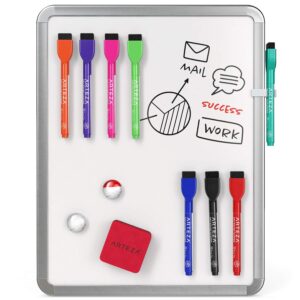 Arteza Framed Magnetic Dry Erase Board Set (2-Pack, 11x14 inches), Small Whiteboards with Marker & Magnets, Ideal for School Supplies, Office, Classroom, College Dorm Essentials