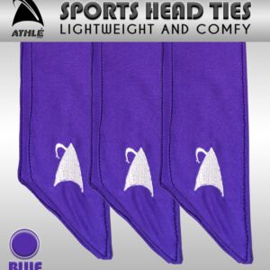 Athle Sport Headband - Sports Head Tie Headband for Women and Men - 3 Pack Workout and Running Headband - Sweatbands for Men and Women - Dri Fit Head Wrap - Purple