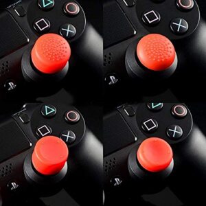 for PS5, PS4, PS3, Switch Pro, Xbox one, Xbox 360, Wii U, PS2 Controller Analog Stick Thumbsticks Joystick Cap Rubber Cover Silicone Thumb Grip Cap Joystick Thumbstick Replacement (Pack of 8 Red)