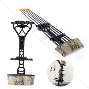 Fsskgx 6 Arrow Quiver Quick-Release Compound Archery Bow Holder