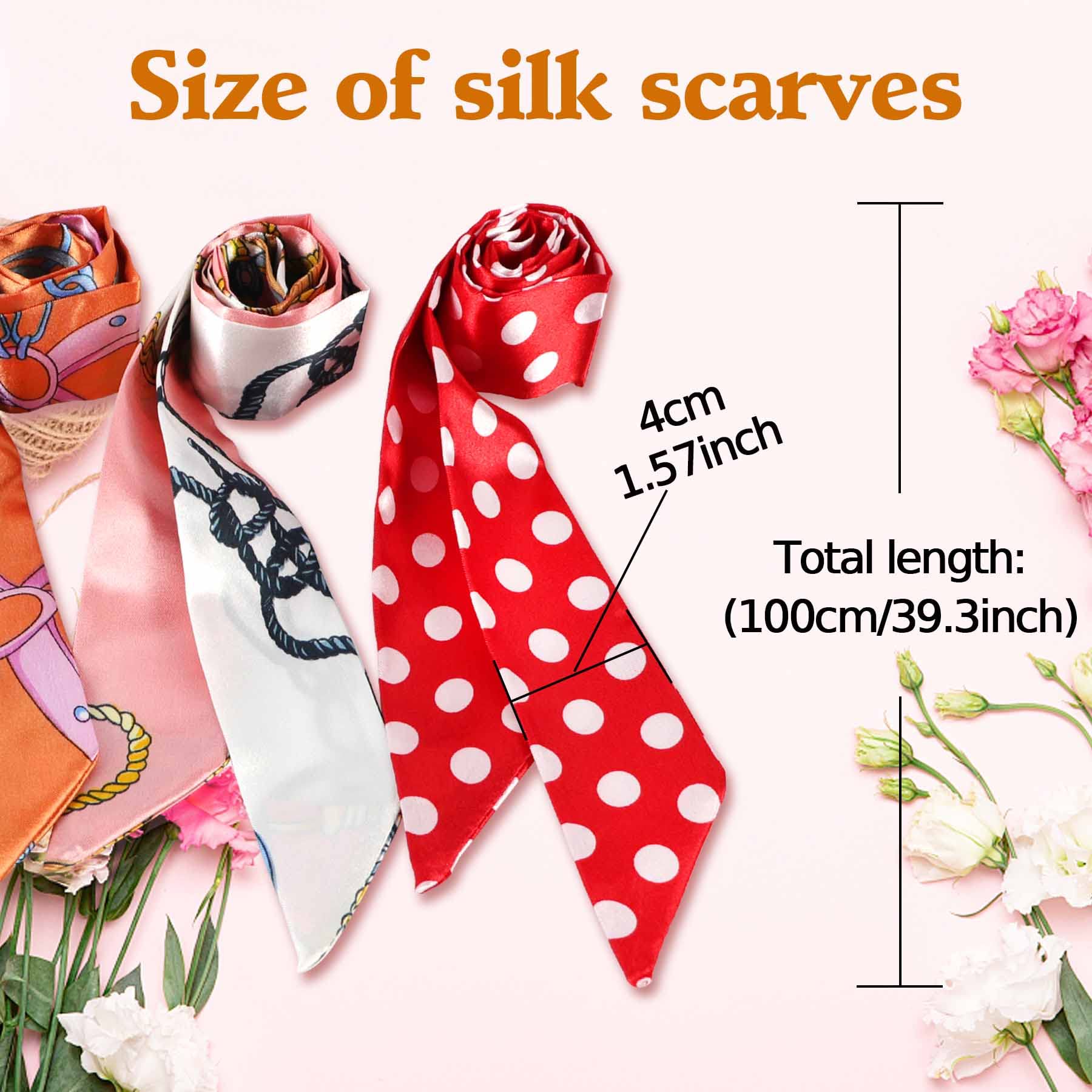 Hajoyful Neckerchief Scarf - 35pcs Hairband Handbag Handle Ribbon Fashion Bag for Women Girls Decoration…