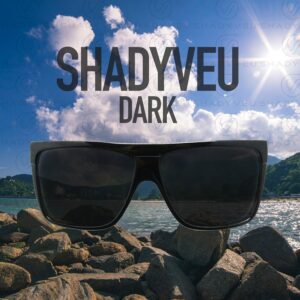 ShadyVEU Oversized Super Dark Lens Square Sunglasses Flat Top Large Black Out Shades for Migraines, Light Sensitivity