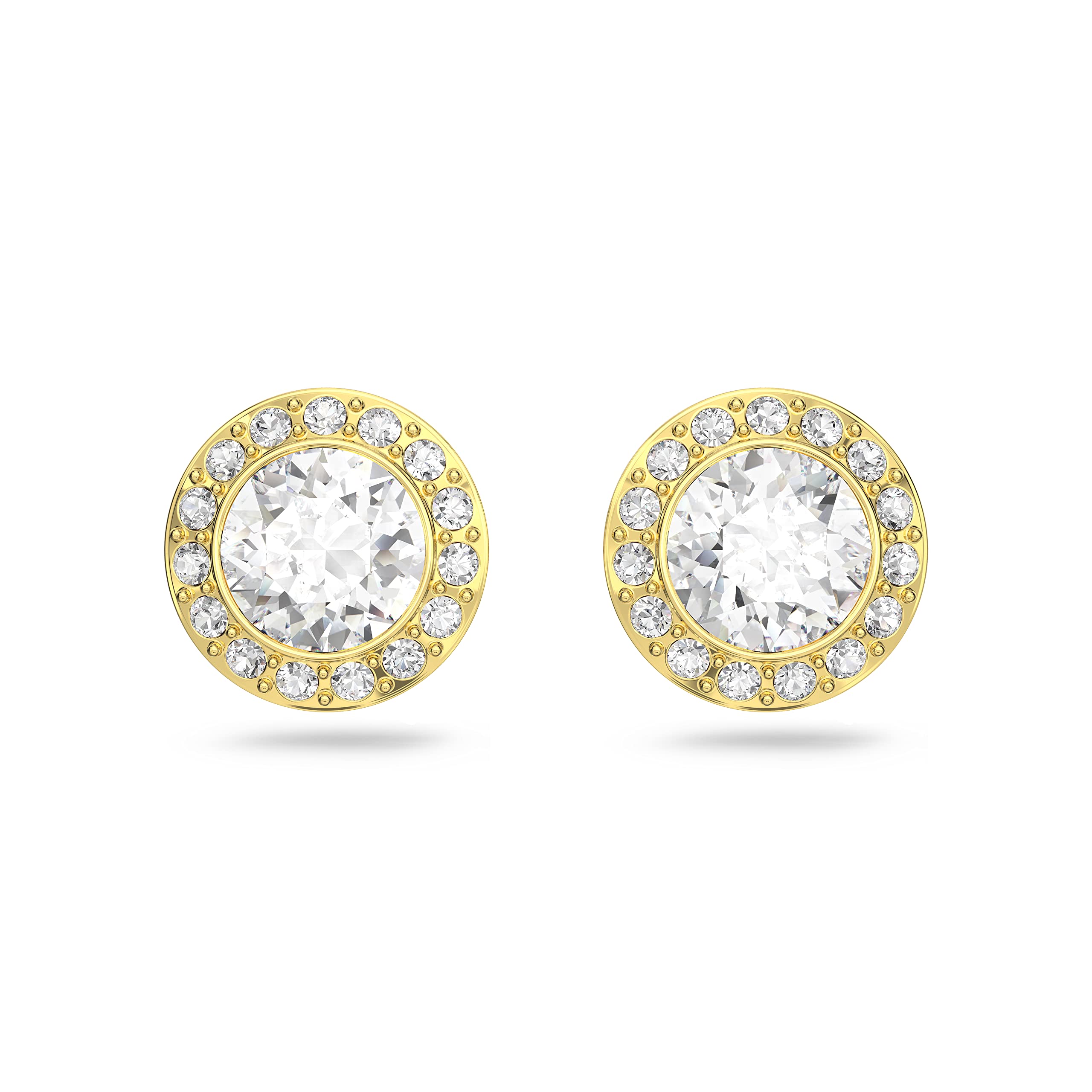 SWAROVSKI Una Angelic Stud Pierced Earrings with Clear Crystals on a Gold-Tone Plated Post with Butterfly Back