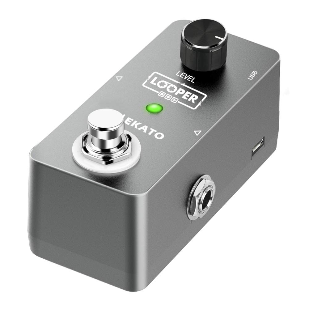 LEKATO Guitar Looper Effect Pedal Loop Pedal 5 Minutes Looping Time Looper Pedal ONE Looper Unlimited Overdubs