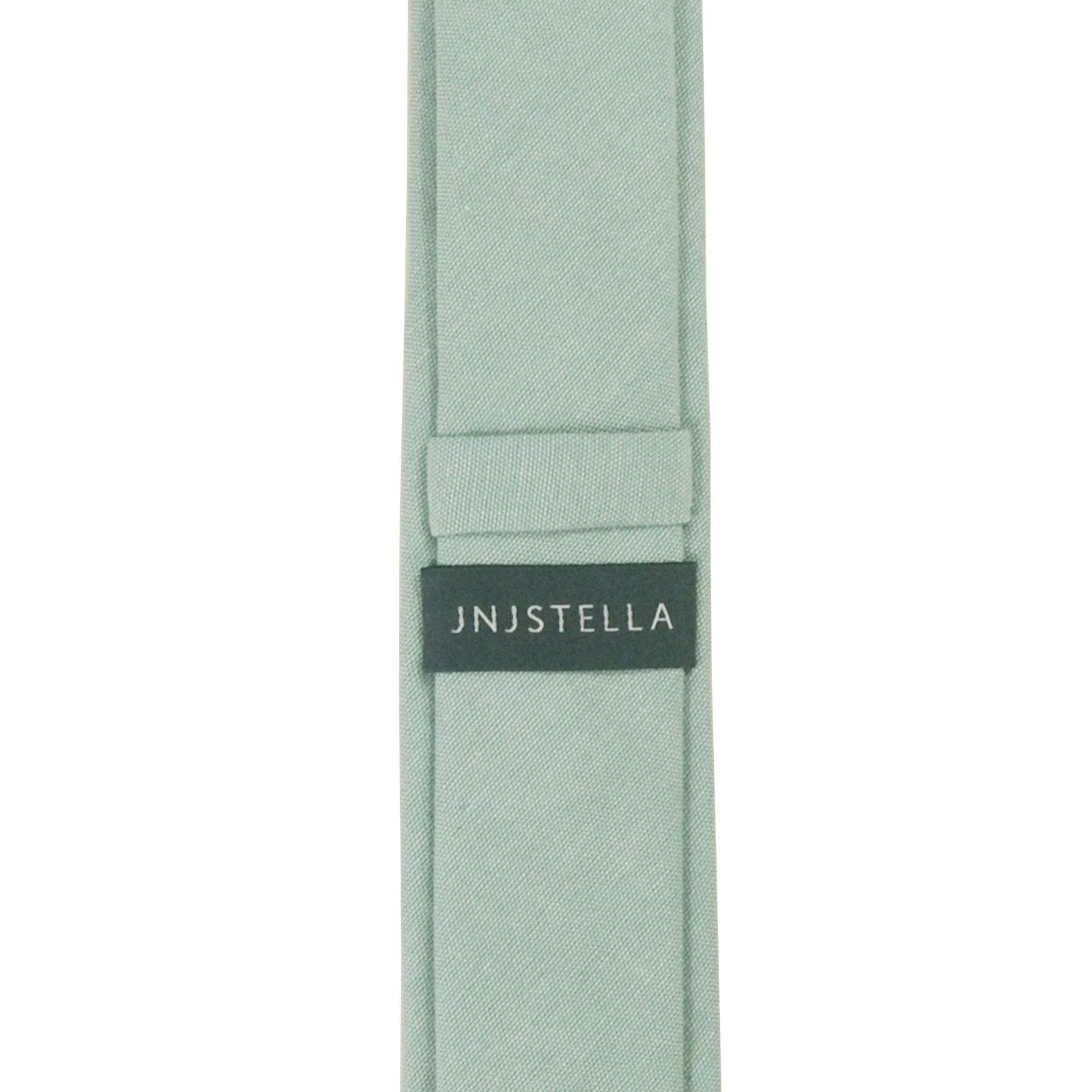 JNJSTELLA Cotton Solid Skinny Men's Necktie 2" Tie Light Mint Green